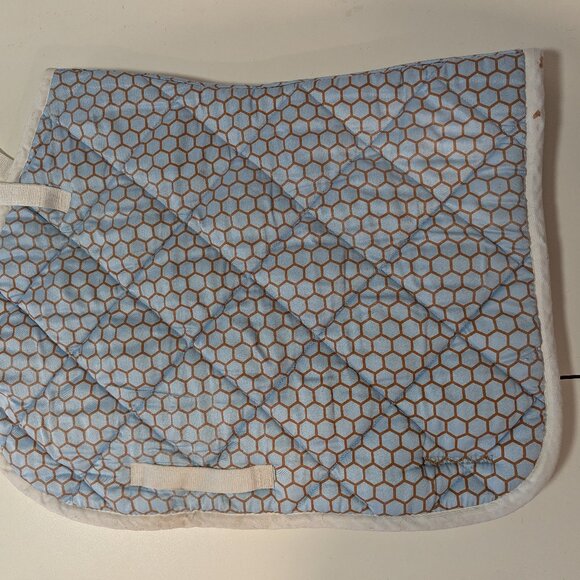 Unbranded Light Blue Honeycomb Print AP All Purpose Saddle Pad - Picture 2 of 2